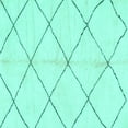 thumbnail image 1 of Ahgly Company Indoor Square Solid Turquoise Blue Modern Area Rugs, 4' Square, 1 of 4