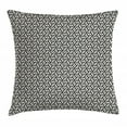 thumbnail image 1 of Lattice Throw Pillow Cushion Cover, Pastel Silhouettes of Flower Petals Abstract Style on Dark Backdrop, Decorative Square Accent Pillow Case, 18" X 18", Charcoal Grey and Ivory, by Ambesonne, 1 of 2