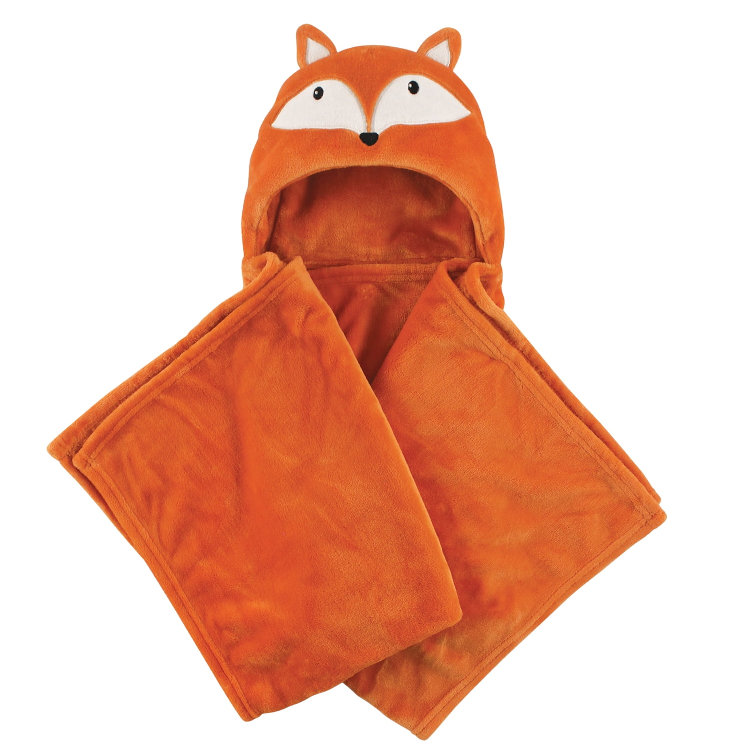 Hudson Baby Boy and Girl Animal Hooded Blanket Orange Fox Walmart