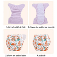 thumbnail image 5 of Pañales Ecologicos Paquete 8 Reutilizable + 8 Insertos Blanco, 5 of 5