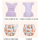 thumbnail image 5 of Pañales Ecologicos Paquete 8 Reutilizable + 8 Insertos Blanco, 5 of 5