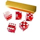 thumbnail image 1 of Juego de 5 dados de casino Yuanhe, grado AAA, precisión, 19 mm, color rojo, 1 of 6