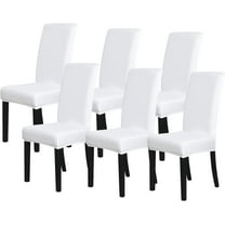 Chair Covers for Dining Room Set of 6 Pack Stretch White Chair Slipcovers for Parson Chairs 6 Pieces Washable Removable