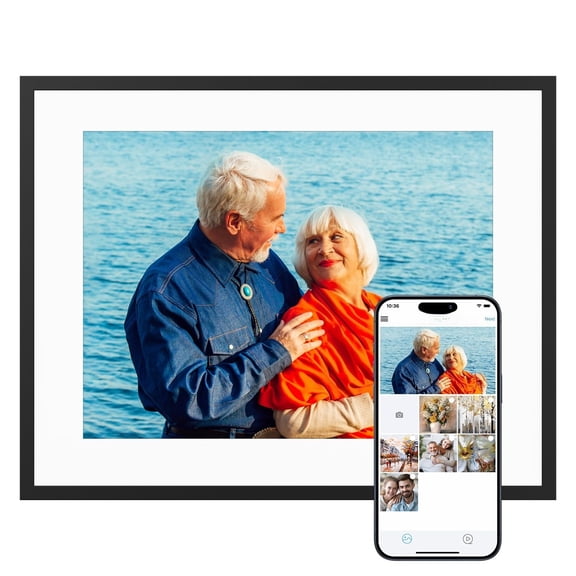 Picture Frame - HD IPS Touch Screen Digital Photo Frame Display, Auto-Rotate, Share Photos/Videos Instantly via Free App Best Gifts for Birthday, Wedding, Mom