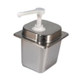 thumbnail image 4 of Dispensador de jarabe de café Dispensador manual de salsas Botella de bomba de condimentos manual desmontable de acero inoxidable de 2,3 l para cocina 10, 4 of 8