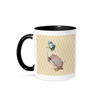 Goose- Vintage Art- Animals, 11oz Two-Tone Black Mug