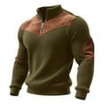 thumbnail image 3 of Ceisia Men's Casual Striped Half Button Round Neck Pullover with Pocket Daily Fashion Top Gift, 3 of 8