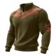 thumbnail image 3 of Ceisia Men's Casual Striped Half Button Round Neck Pullover with Pocket Daily Fashion Top Gift, 3 of 8