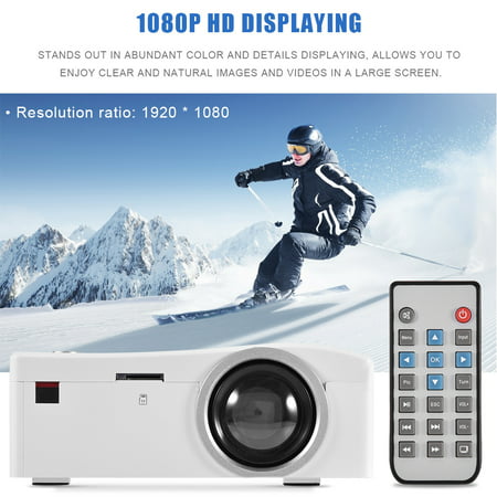 1080P Mini Portable LED Projector HD HDMI Media Player Home Theater with Cooling Fan US