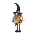 thumbnail image 4 of 6.3x4.3x16" Fabric Standing Orange Gnome with Black Gnome & Banner, Halloween Decoration, 4 of 9
