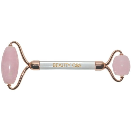 ORA Crystal Face, Eye & Body Roller - Rose Quartz & Clear Handle