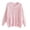 Pink, variant on Herrnalise Women's Knitted Crop Tops Long Sleeved Round-neck Button Solid Sweater Casual Pullover Top Pullover Jumper Sweaters