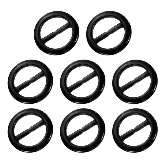 8 Pack Uxcell T-shirt Clips, 30mm(1-3/8") Round Resin Silk Scarf Ring Clip Clothes Knotting Buckle Ring for Women Scarf, Light Brown