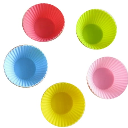 

5Pcs Cup Geometric Shape Non-stick Silicone Baking Muffin Cup for Kitchen