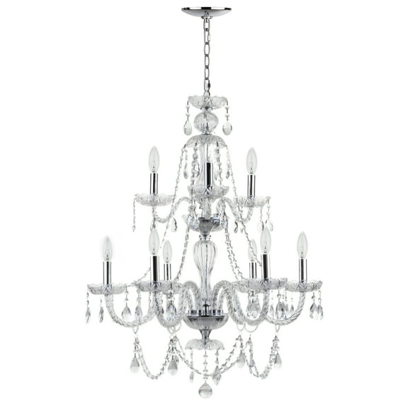 Safavieh Aura 9 Light 26 in. Dia. Adjustable Beaded Chandelier