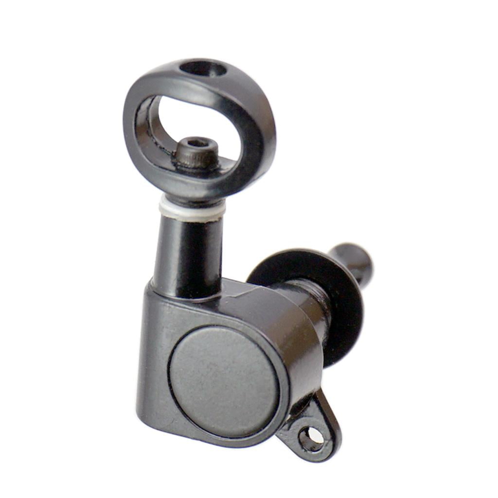 6 Pieces Guitar Replacement Full Closed Tuning Pegs Machine Heads for Electric/Acoustic Guitar Black