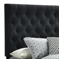 thumbnail image 3 of Fabric Upholstered Wooden Queen Size Bed with Bottom Drawers- Black, 3 of 6