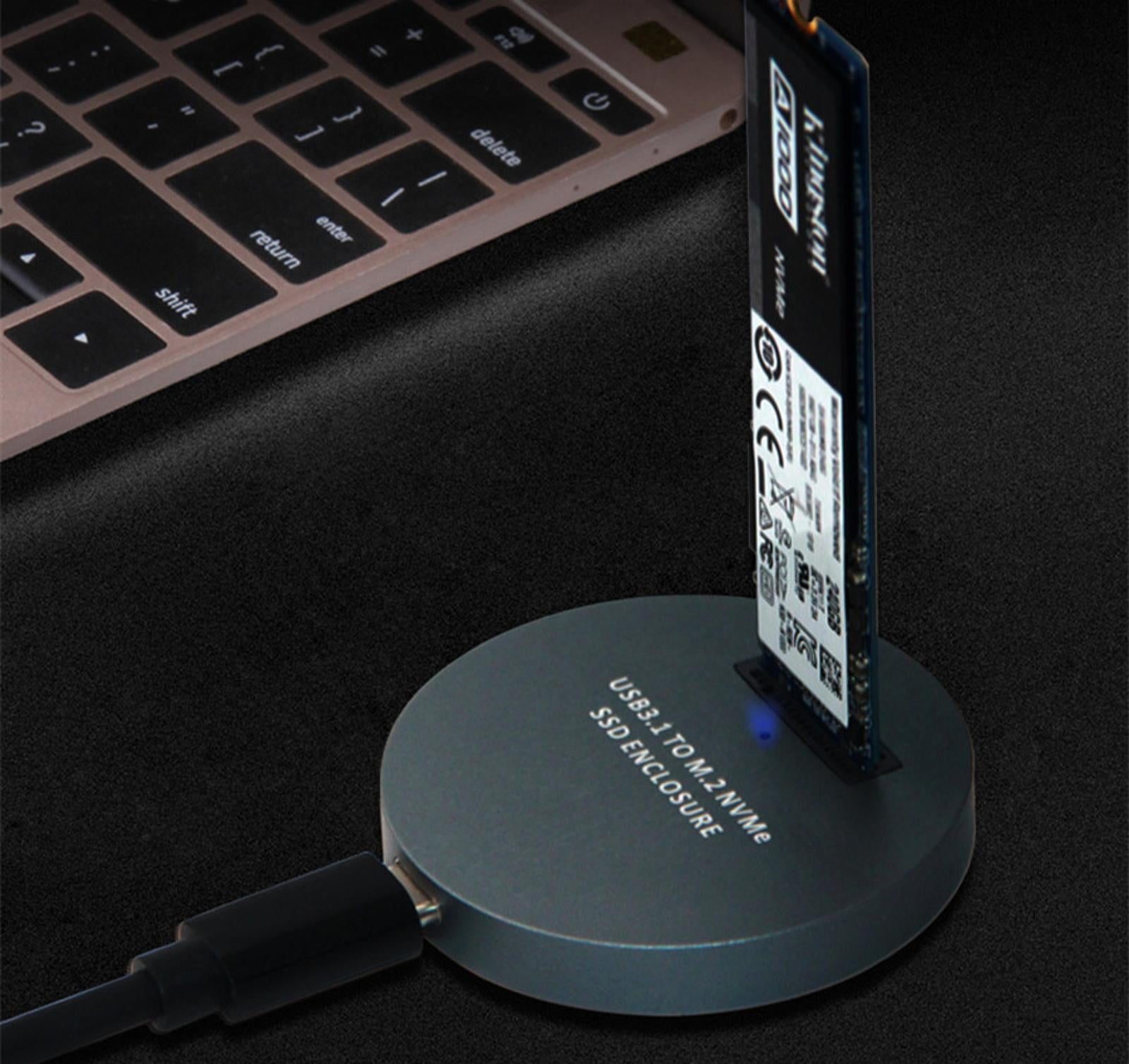 Grey Aluminum Alloy M.2 NVME PCIe SSD Enclosure Hard Case M-Key SSD to Type-C USB 3.1 USB3.0 NEW Box Accessories