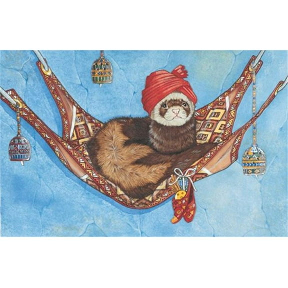 Pipsqueak Productions C974 Holiday Ferret Christmas Boxed Cards - Pack of 10