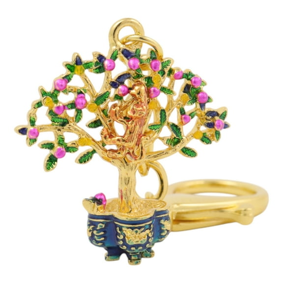 Feng Shui Peach Tree with Magic Monkey Amulet