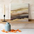 thumbnail image 3 of Ships Next Day Canvas Wall Art 8"x8", Marble Brown Gold Wood Framed Canvas Print Painting, Abstract Watercolor Geometric Rock Ready to Hang Small Picture Wall Decor for Home Bathroom Nursery Kitchen, 3 of 9