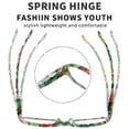 thumbnail image 5 of Small Rectangle Flower Print Anti-blue Light Reading Glasses 4.00 Spring Hinges Readers for Women +4.00 strength, 5 of 7