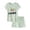 Mint Green, variant on HUAXUN Spring Summer Outfits for Boys Cute Summer Short Sleeve T-Shirt Tops Shorts Clothes Sets Elastic Waist Shorts 2pcs Clothes Set 2026 Sweatsuits
