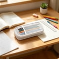thumbnail image 5 of Clear Mesh Pencil Bag,Large Capacity Zipper Pencil Case with Elastic Band Pen Holder for Stationery Supplies Storage,Aesthetic Pencil Pouch for Teenager,White, 5 of 7