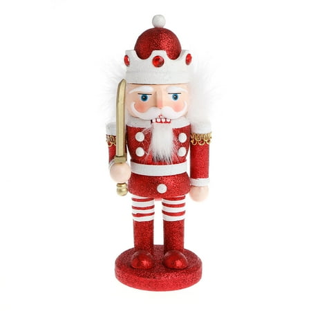 

DOYOUNG Christmas Exquisite Wooden Nutcracker Walnut Soldiers Home Decorations Gift 24cm
