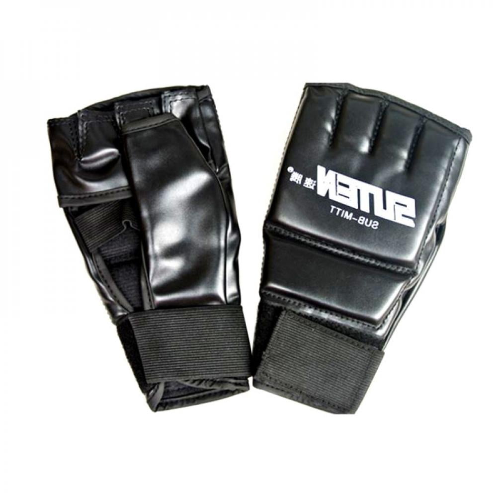 1 Pair Men MMA Boxing Gloves Punching Bag Fight Muay Thai Gym Half Finger Mitts 