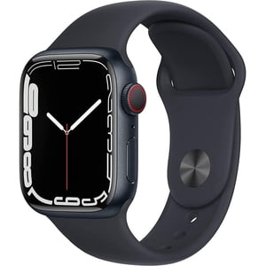 Rénovés Apple montre Series 7 Aluminium 45 mm (GPS Seulement, pas de cellules) Midnight Noir (grade A+)