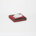 thumbnail image 5 of Household Essentials Holiday China Plate Storage Box, Salad Plate Storage, Windowed Panel, Stackable and Foldable Frame, Handles and Fully Removable Lid, Red with Green Trim, 5 of 7