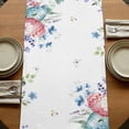 thumbnail image 5 of Table Runners 90 Inches Long Dress Scarves, Gnomes Easter Farmhouse Coffee/Dining/Kitchen Table Runner for Living Room, Colorful Spring Floral Weeping Eggs 13x90 Inch, 5 of 9