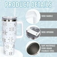 thumbnail image 5 of 40oz Christmas Tumbler with Handle Straw and Lid Snowflake Travel Coffee Tumbler Cup for Xmas Winter Holiday Birthday Party Gift, 5 of 6