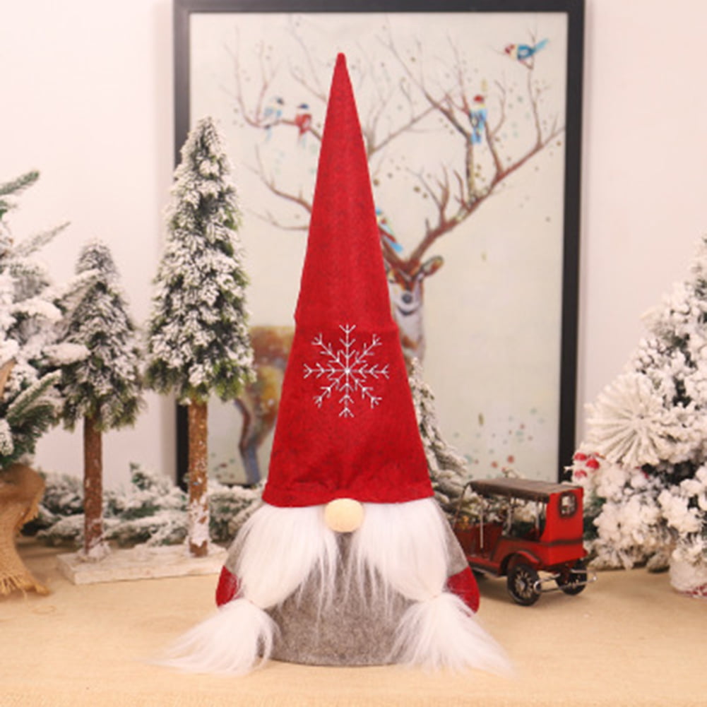 BG_ Cute Old Man Christmas Gnome Santa Claus Plush Toy Elf Xmas Decor Ornaments 