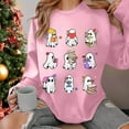 thumbnail image 2 of EHQJNJ Sweatshirts pour Femmes Tendance Floral Lumineux Mignon Dames Petite Lecture Tempérament Col Rond Sweatshirt Décontracté Manches Courtes Dames Col Rond Sweatshirt Intéressant Dames, 2 of 4