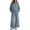 Blue, variant on Wide Leg Sweatpants Sets for Women 2 Piece Outfit,Long sleeves Hoodie,High Waist Pants with Pockets,Solid Color Casual Sets,Fall Tracksuit,Spring Casual Outfits