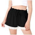 thumbnail image 4 of Shorts con Volantes para Niñas, Elásticos de Cintura Alta, Shorts de Verano con Dobladillo Estampado de Encaje Floral, Casuales para Viaje, Vacaciones y Playa con Bolsillos, 9-10 Años, 4 of 5