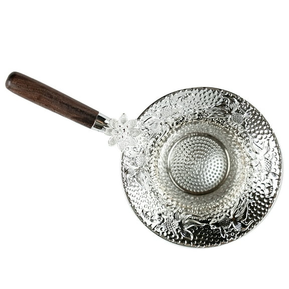 Tizuqe Metal Mesh Teas Strainer Sieves Teaware Teas Drain Supplies Practical Teas Filter with Wood Handle Kitchen Accessories