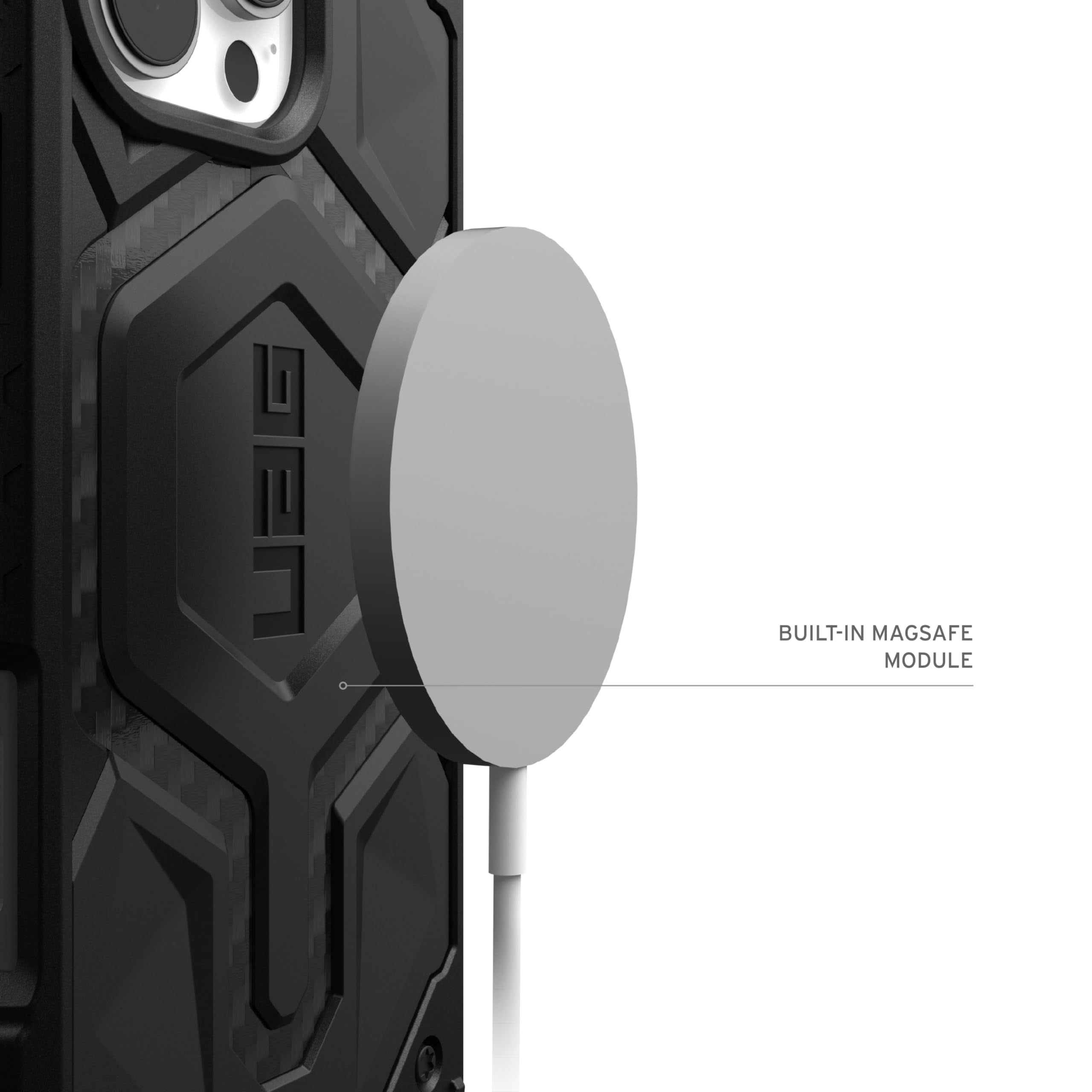 UAG iPhone 16 Pro Max Case 6.9" Monarch Pro - Compatible with MagSafe Charging Rugged Heavy Duty Shockproof Anti-Slip Military Grade Protective Cover, Carbon Fiber