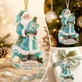 thumbnail image 4 of Clearance! Coastal Santa Message Bottle Acrylic Christmas Ornament, Hanging Christmas Decorations Outdoor Indoor, Nautical Seashell Xmas Keepsake Gift for Christmas Tree & Wreath Decor, 4 of 8