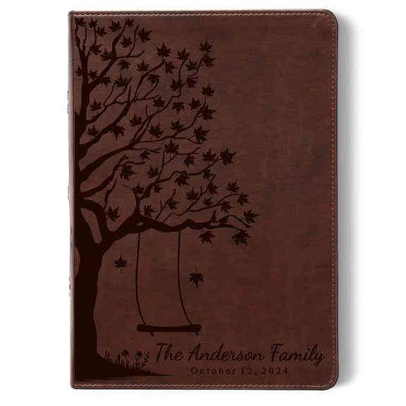 Personalized Family Tree Bible, Custom Engraved ESV Wide-Margin Reference Bible, Wedding Gifts, Christian Gifts, Family Bible for Wedding