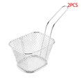 thumbnail image 1 of 2 Pieces Square Mesh Frying Basket Stainless Steel French Fry Chips Net Strainer Kitchen Cooking Oil Filter, 1 of 6