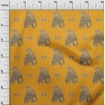thumbnail image 2 of oneOone Cotton Poplin Mustard Yellow Fabric Paisley|Human & Elephant Block Quilting Supplies Print Sewing Fabric By The Yard 42 Inch Wide, 2 of 4