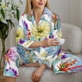 thumbnail image 6 of Uemuo Cactus1 Pattern Womens Pajama Sets,PJ Set for Women,Pajamas for Women Logo,Long Sleeve Pajama Set for Women,Soft Long Sleeve Top With Pants-Large, 6 of 9