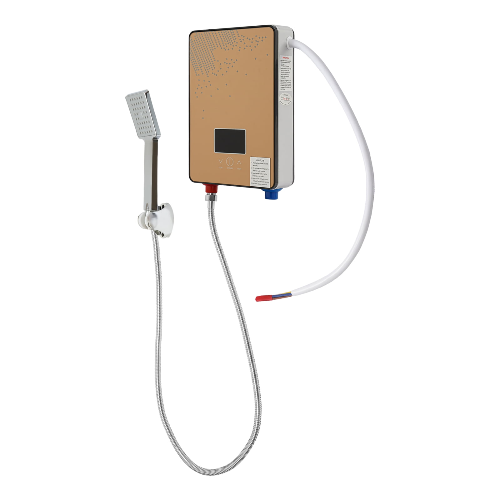 18.6*5.7*27.7cm  Lower Inlet Water Heater Electric Water Heater Instantaneous Water Heater 4500W Stainless Steel