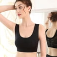 thumbnail image 3 of Women's Thin Workout Wireless Bra, Pure Color Hollow Back Yoga Bras Crop Top, 3 of 6