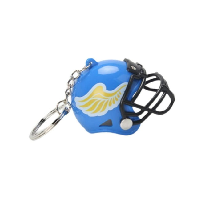 segolike Keychain Pendant Hanging Miniature Football Helmet Versatile Key Chain for Purse blue