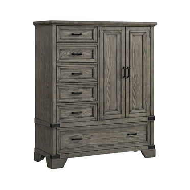 Intercon Forge 6-Drawer Gentleman's Chest, Brushed Steel