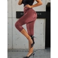 thumbnail image 4 of LovelyWholesale Women's Plus Size Imitation Denim High-waisted Stretchy Leggings, 4 of 4